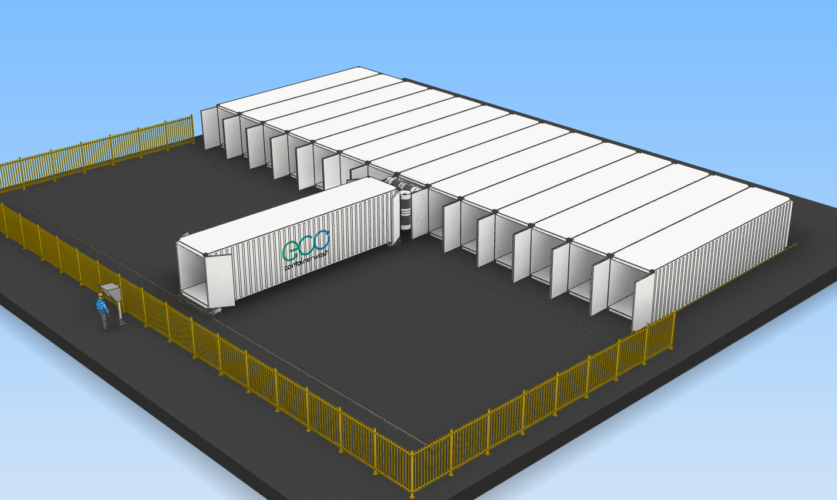 Containerreiniger infrastructuur 3D